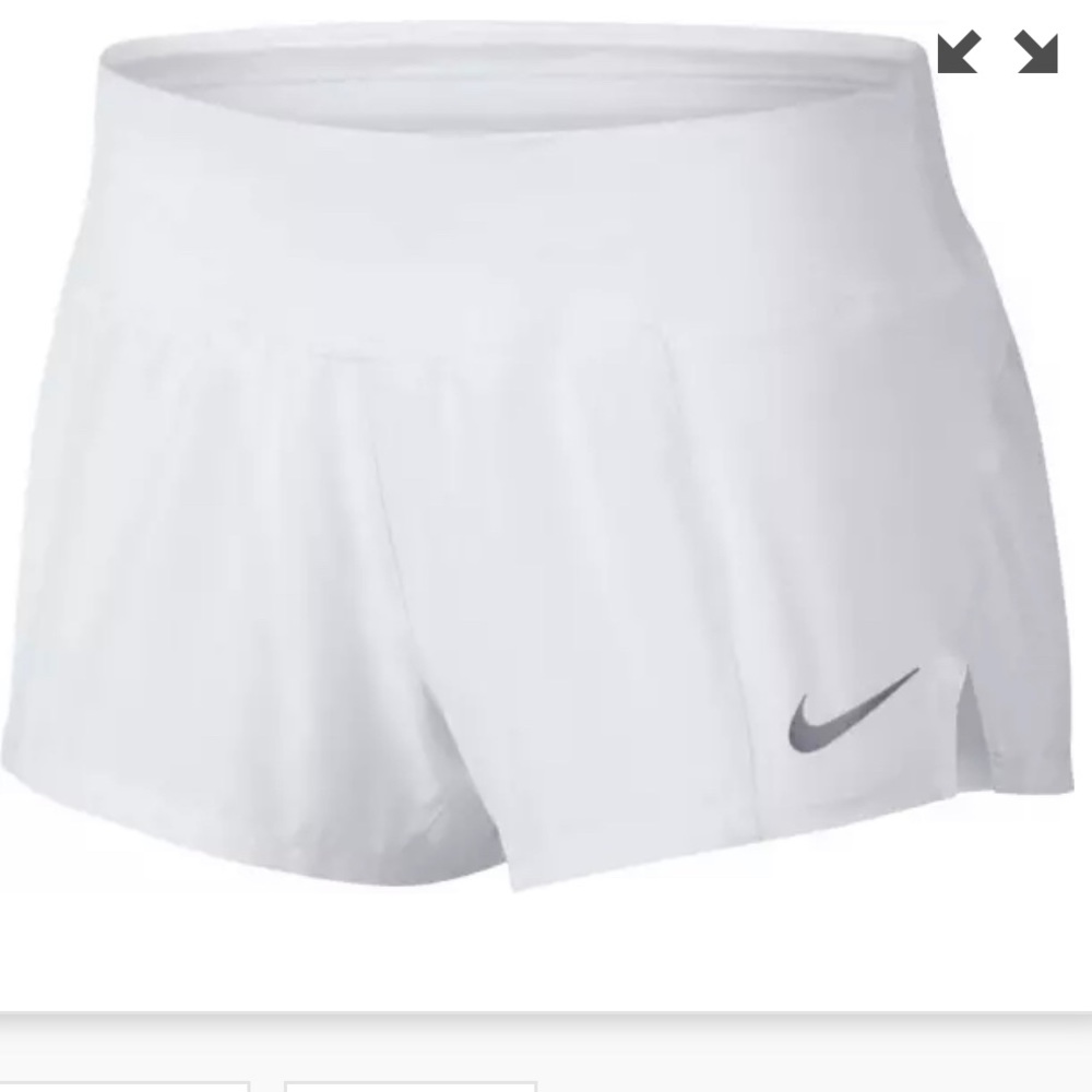 White nike running shorts